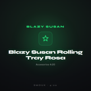 Blazy Susan Rolling Tray Rosa