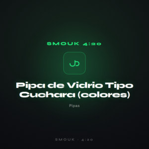 Pipa de Vidrio Tipo Cuchara (colores)